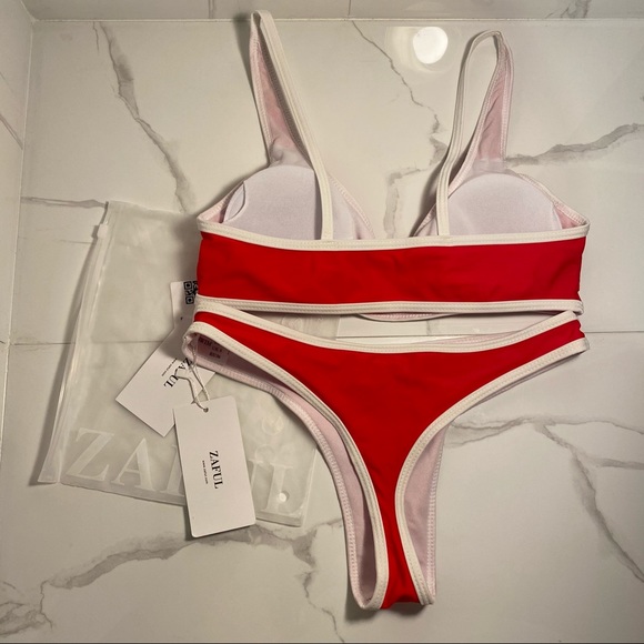 BNWT Zaful Contrast Trim Sport Bikini Set - Picture 8 of 8
